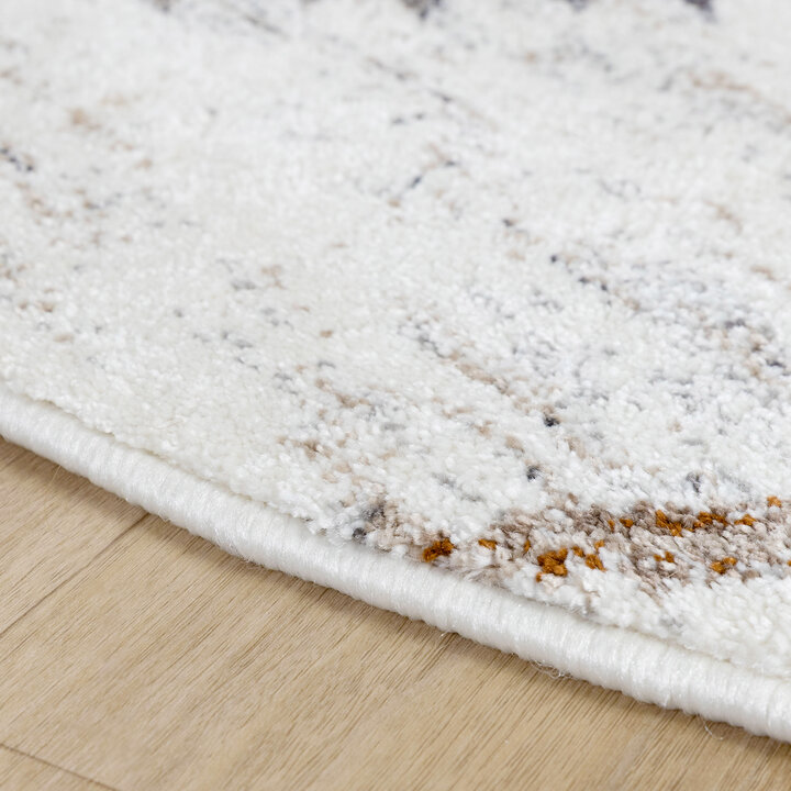 Rond hoogpolig vloerkleed - Blend Aztec Terra | Uniek