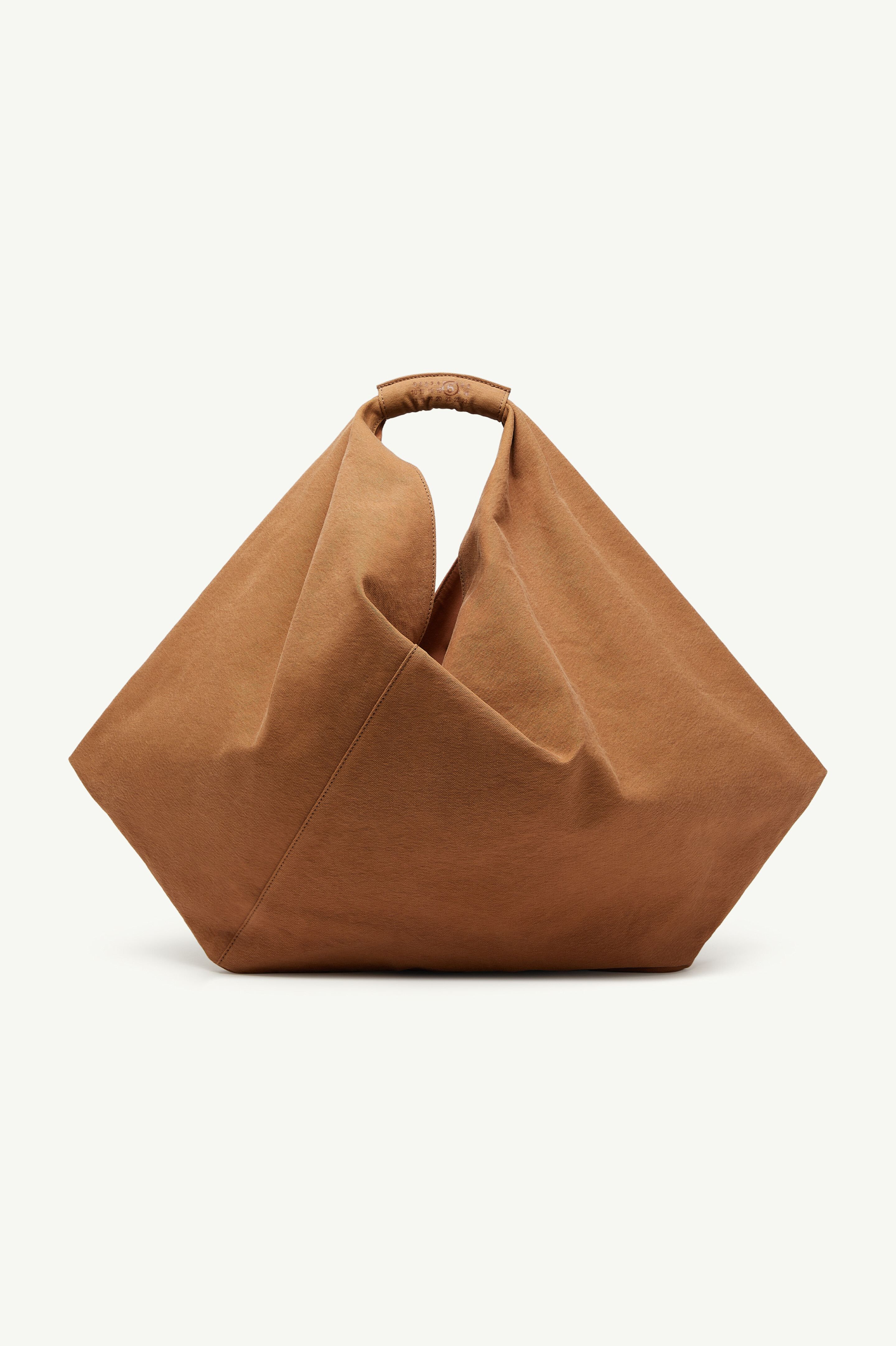 Brown Suede Japanese Draped Bag Brun