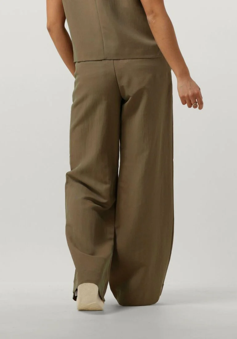 MY ESSENTIAL WARDROBE olijf my essential wardrobe wijde broek emmymw wide pant