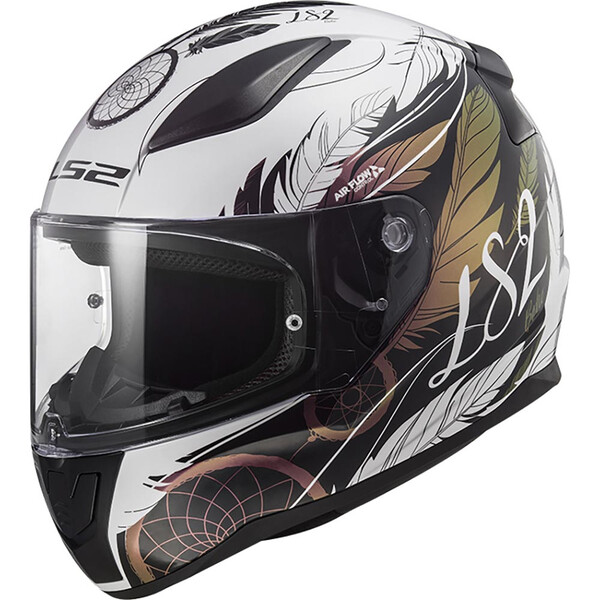 LS2 - Casque FF353 Rapid II Boho Blanc / Noir / Rose / Brillant
