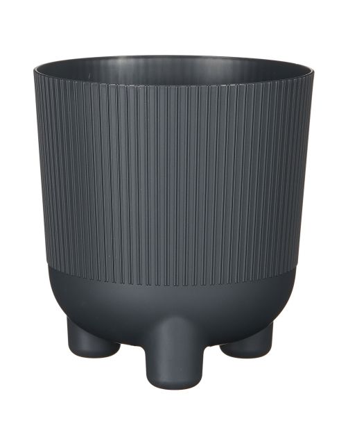 Mica Decorations Cortado Pot Rond - Bloempotten - Ø18x20 cm Grijs
