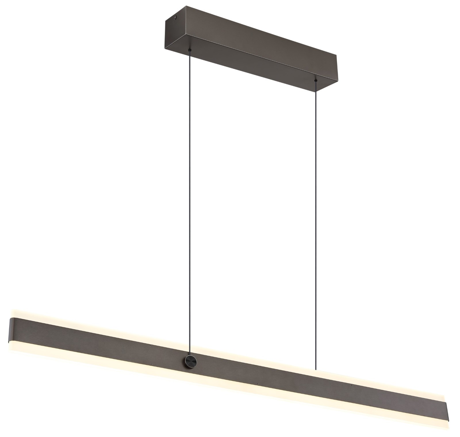 LED-Pendelleuchte - titanfarben gebürstet - höhenverstellbar