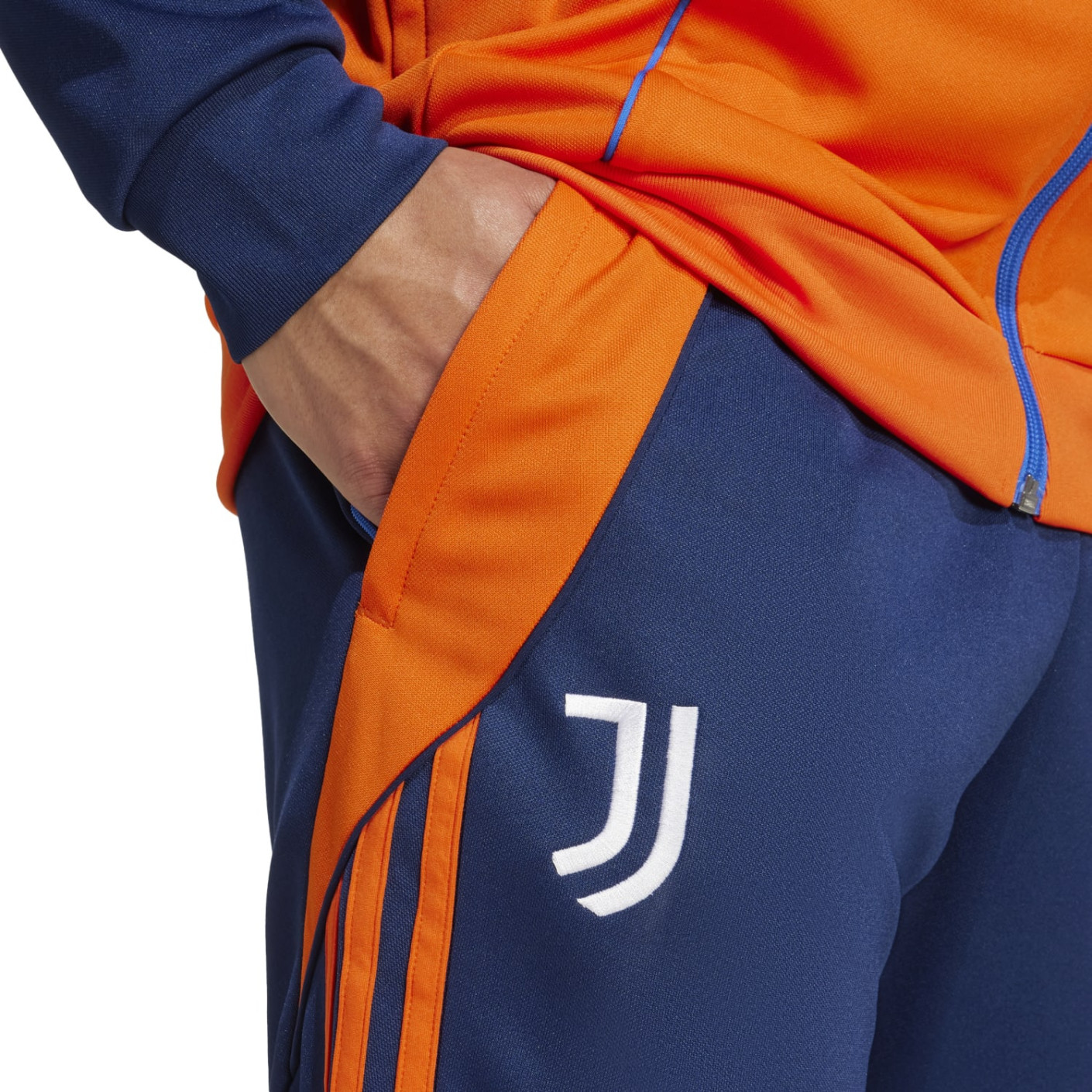 Adidas Juventus Trainingspak Full-Zip 2024-2025 Oranje Donkerblauw Blauw Wit
