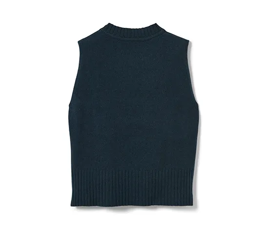 Strickpullunder mit RWS-Wolle, blau
