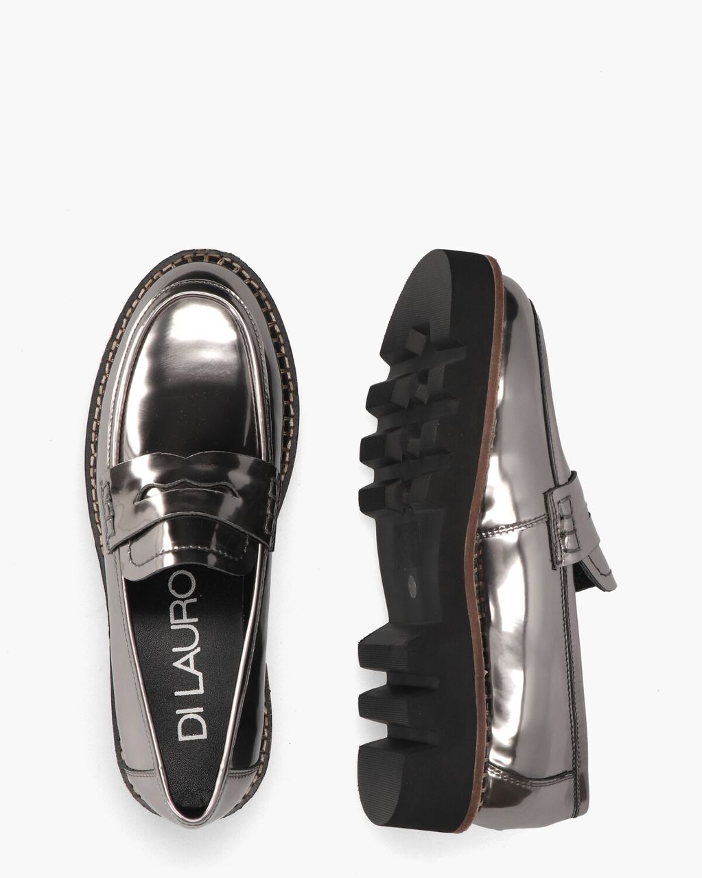 Di Lauro Pearl Zilver Damesloafers