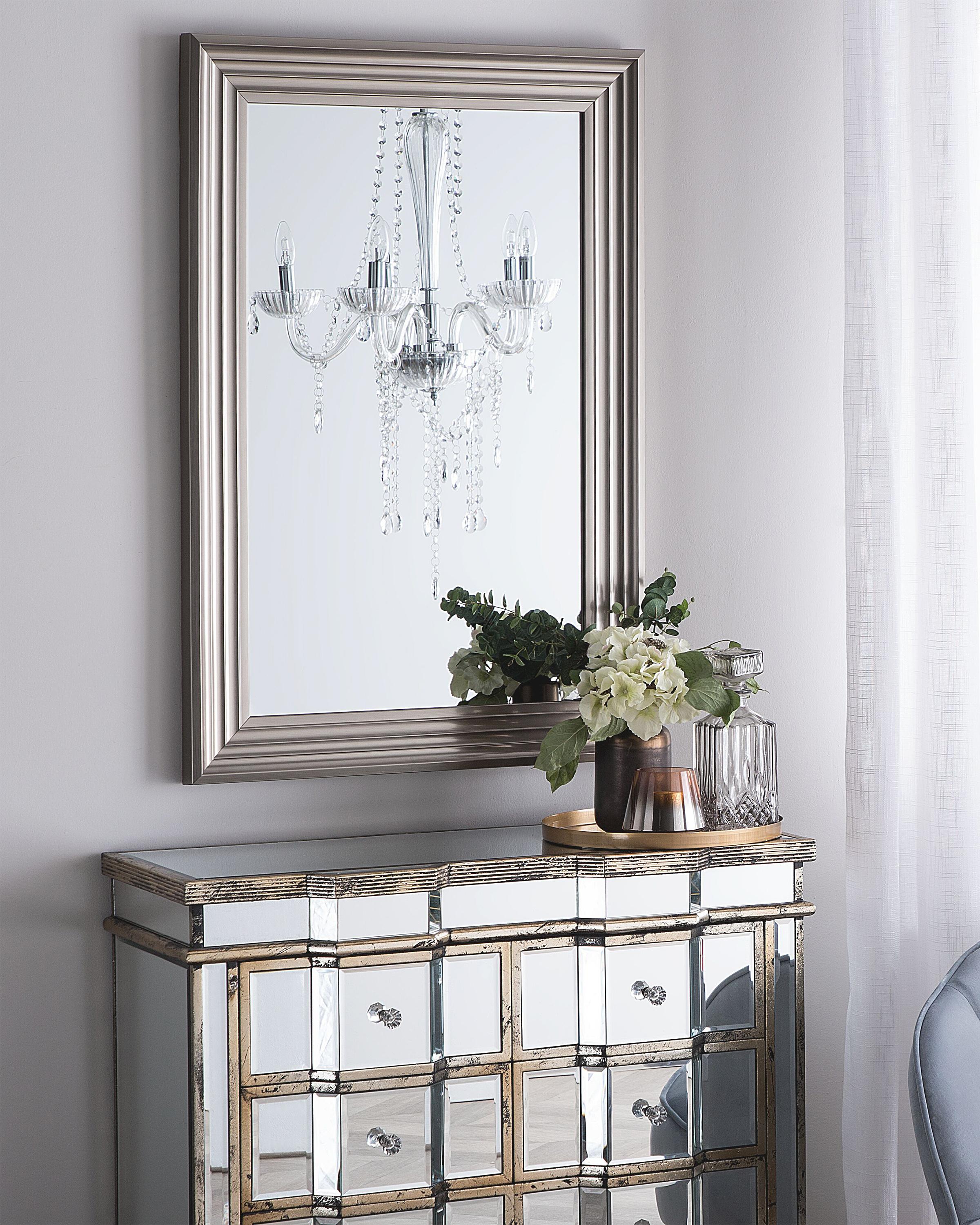 Wandspiegel CHATAIN 61 cm 91 cm Zilver