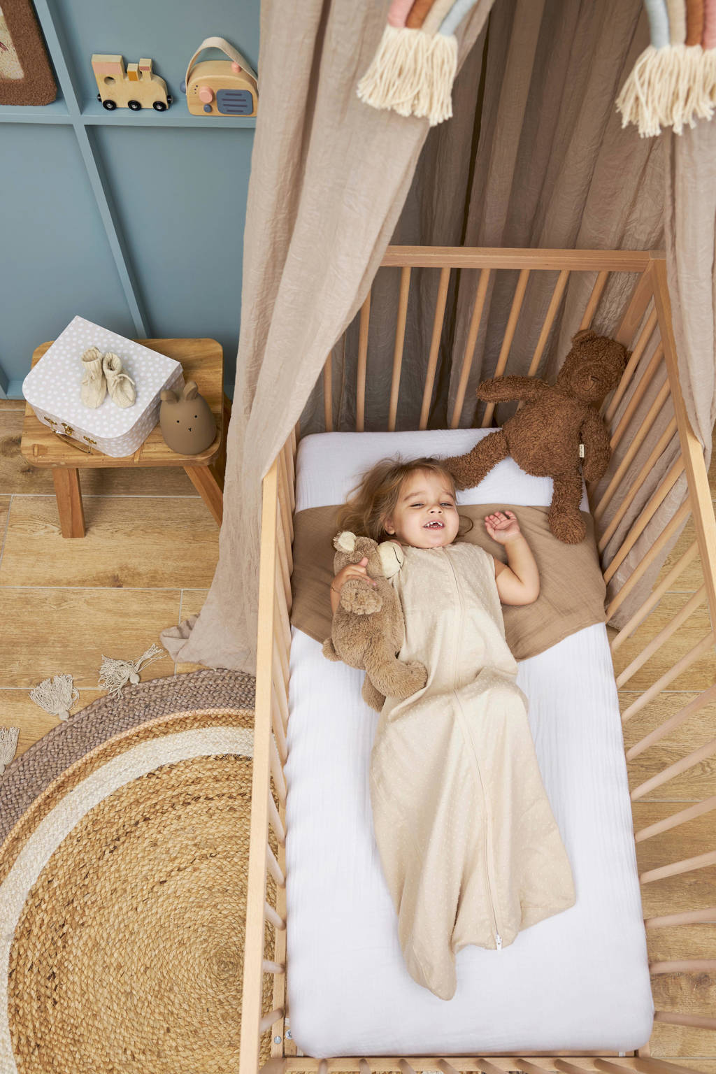 Plume baby slaapzak soft sand
