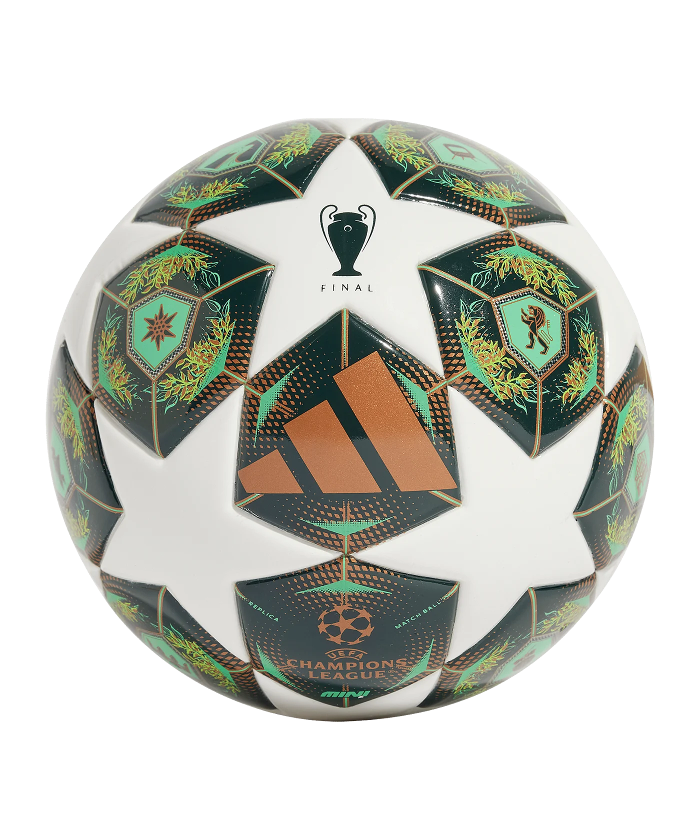 adidas UCL Final Ball München 2025 Mini Trainingsball Weiss Grün
