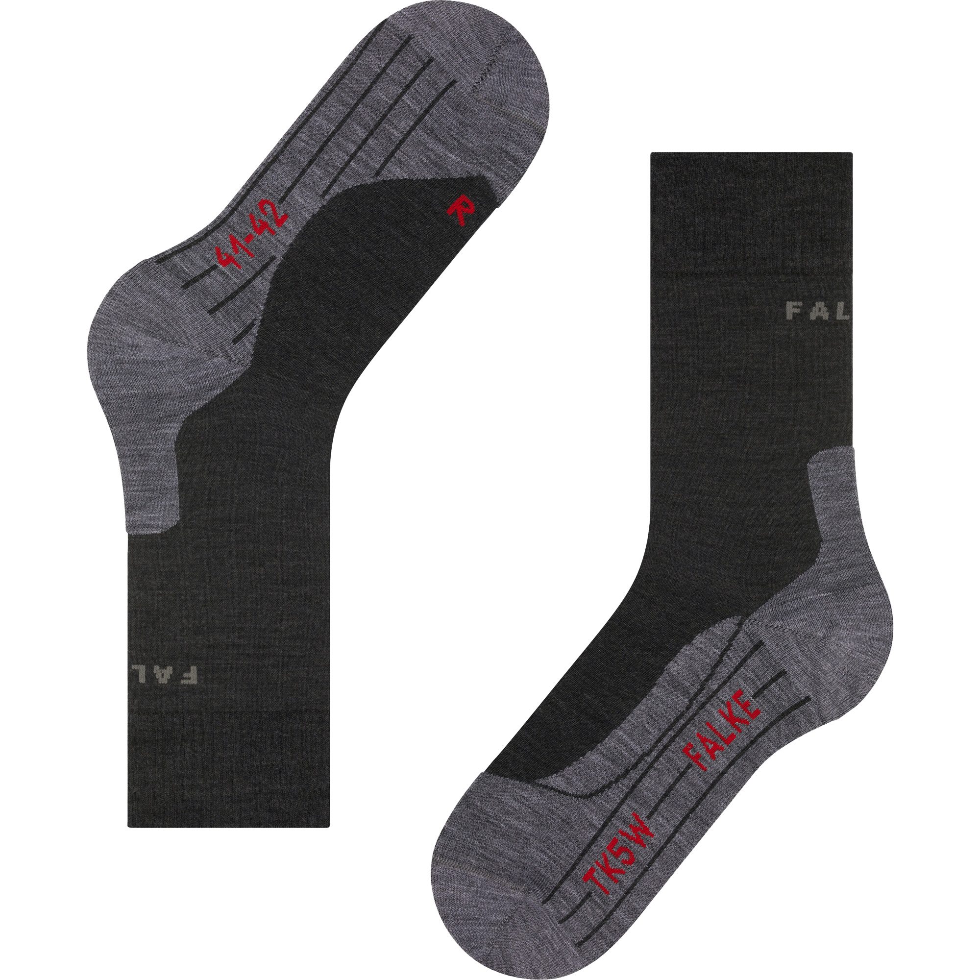 Falke TK5 Wandersocken Damen asphalt melange