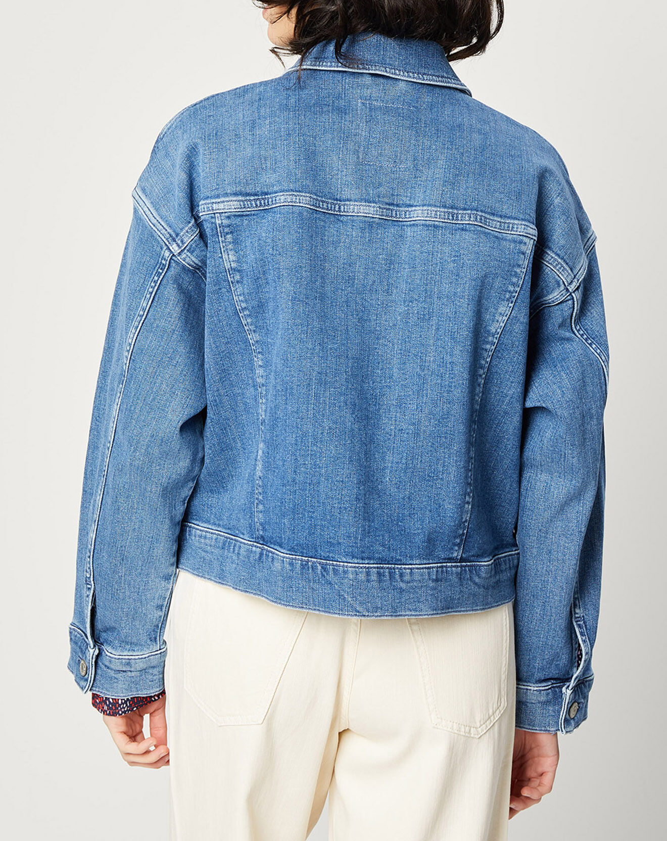 Esprit Veste en Jean courte bleu denim