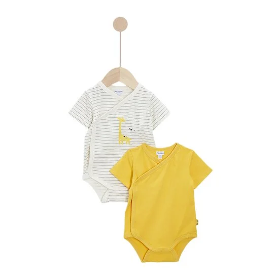 Lot 2 bodies manches courtes   de               P'tit bisou