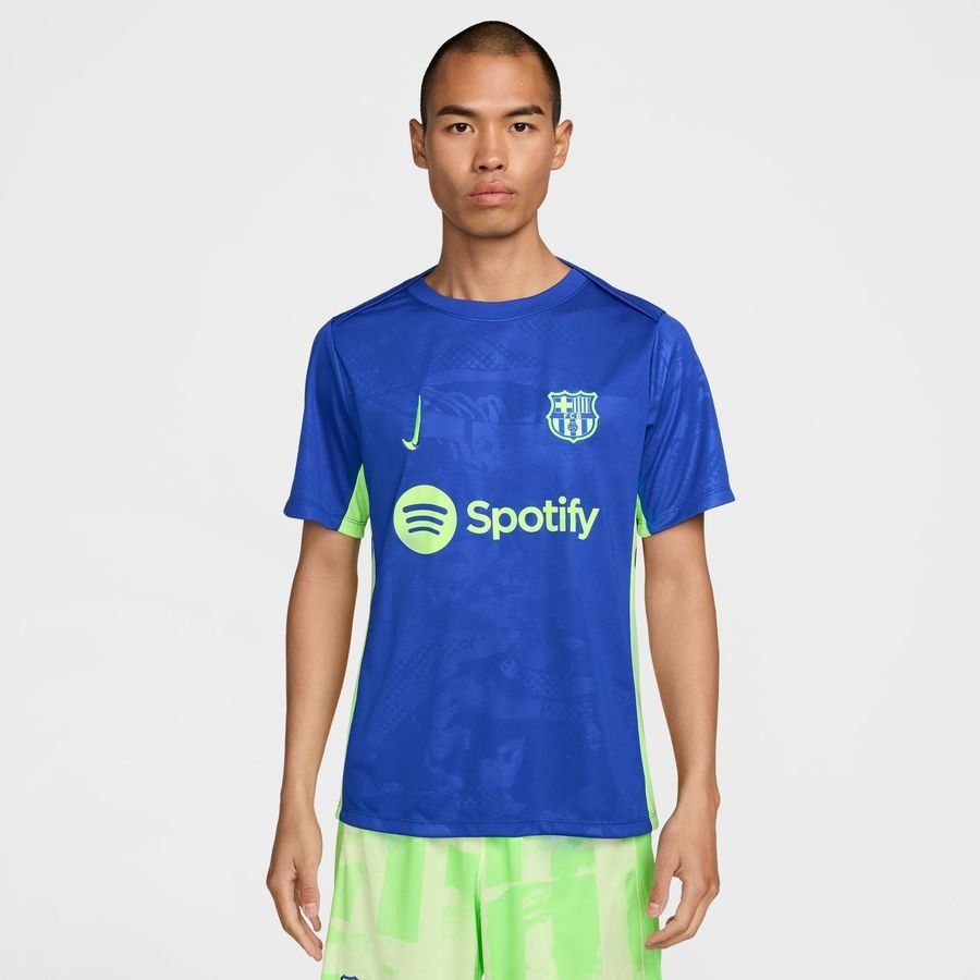 FC Barcelone T-shirt d'Entraînement Dri-FIT Academy Pro Avant-Match 3ème - Bleu Royal/Vert