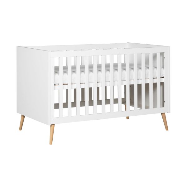 Europe Baby Sterre Babybed - 60 x 120 cm - Wit / Naturel
