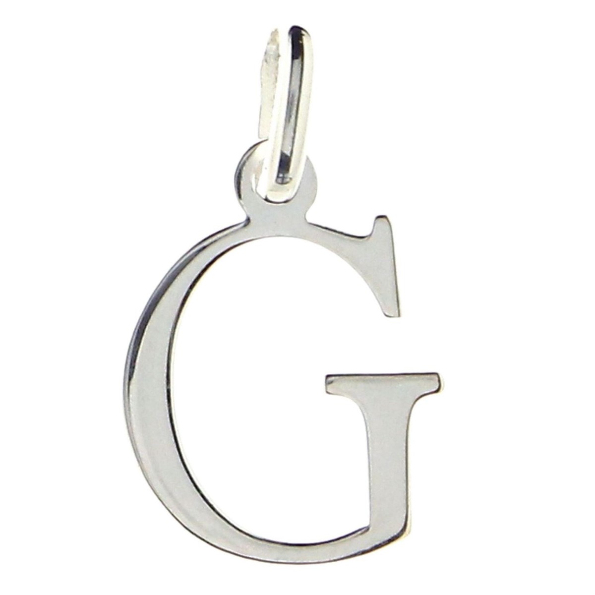 Pendentif Initiale simple lettre G en argent 925°/00