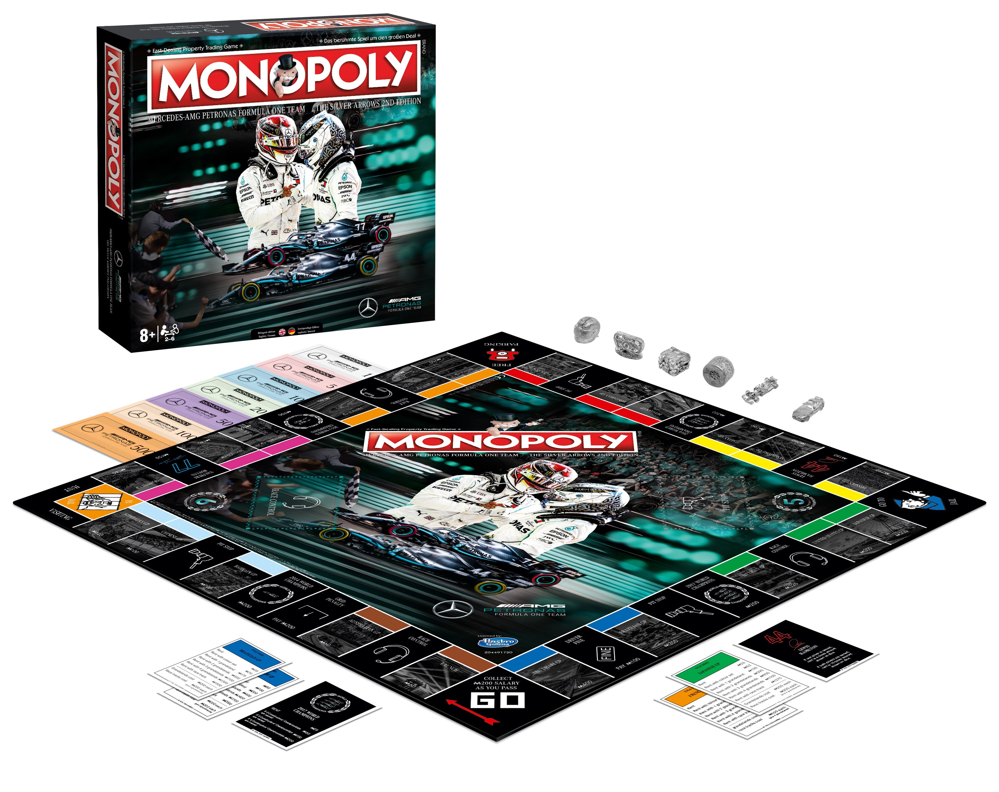 Monopoly Mercedes F1 AMG Petronas Brettspiel Gesellschaftsspiel Boardgame