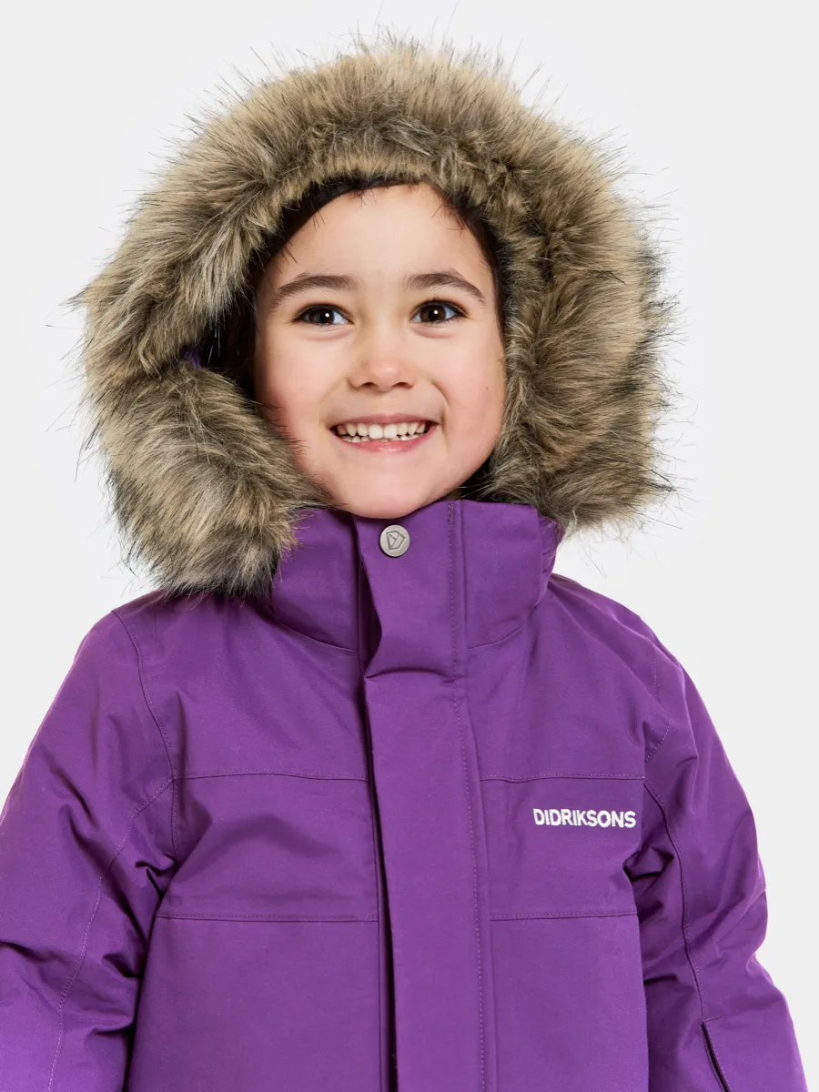 Didriksons Kids' Bjärven Parka 3 Royal Purple
