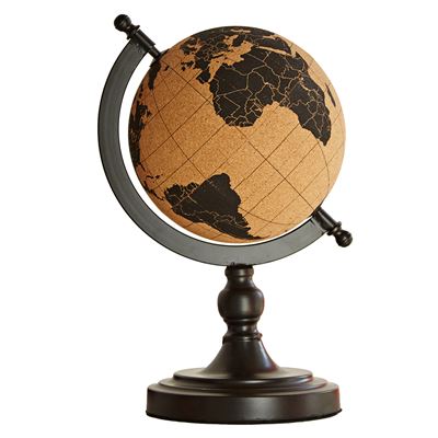 Globe terrestre en liège