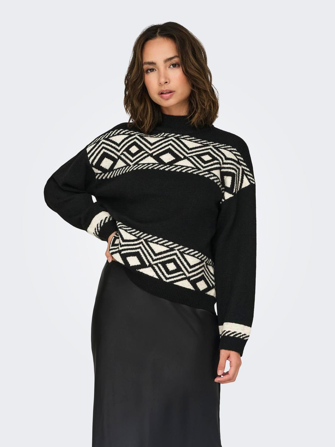 ONLVICTORIA Strickpullover Black