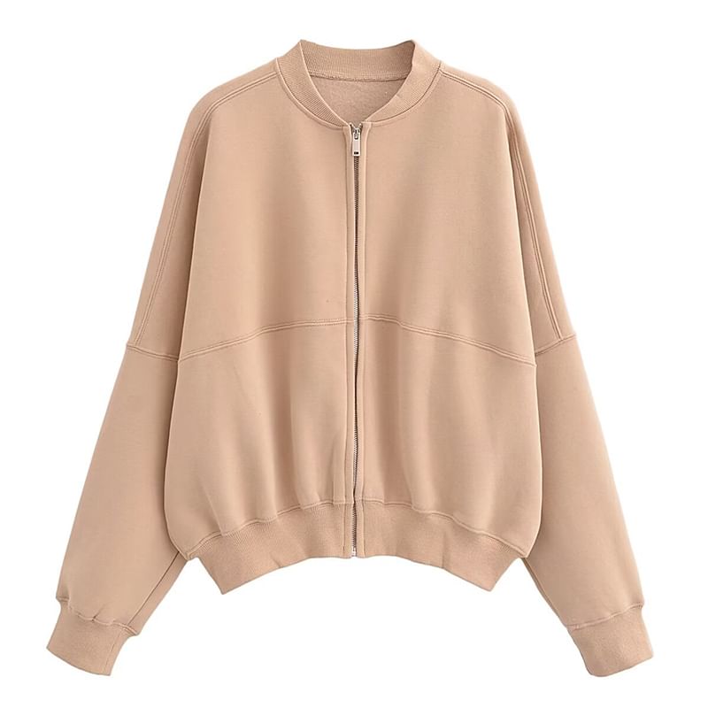 SugaYuja - Jas met rits / Broek met hoge taille en wijde pijpen