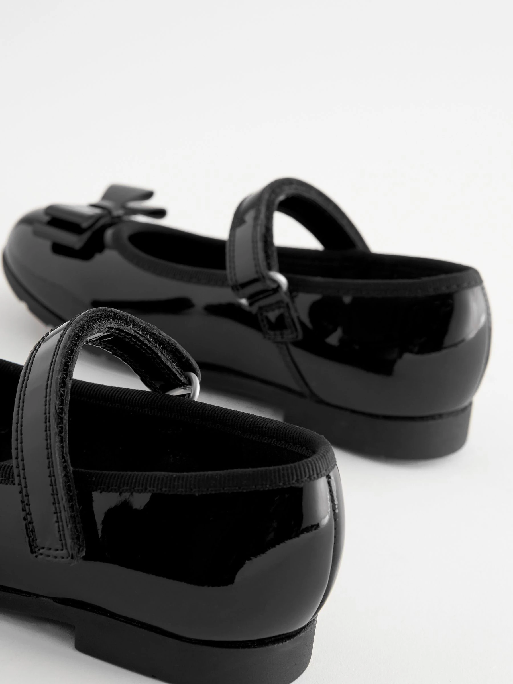 Zwart lak - School - Leren Mary Jane-schoenen met strik
