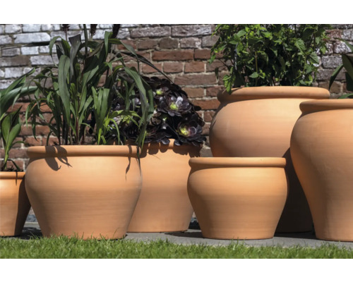 Senia terracotta bloempot, Ø 32 cm, H 25 cm, oranje