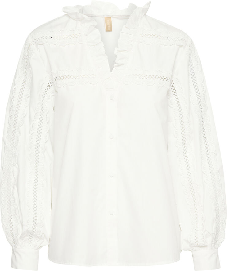 Culture CUlio Iris Lace Shirt Spring gardenia