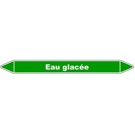 Marqueur de Tuyauterie - Eau Glacée - NFX 08-105 - Vinyle Laminé