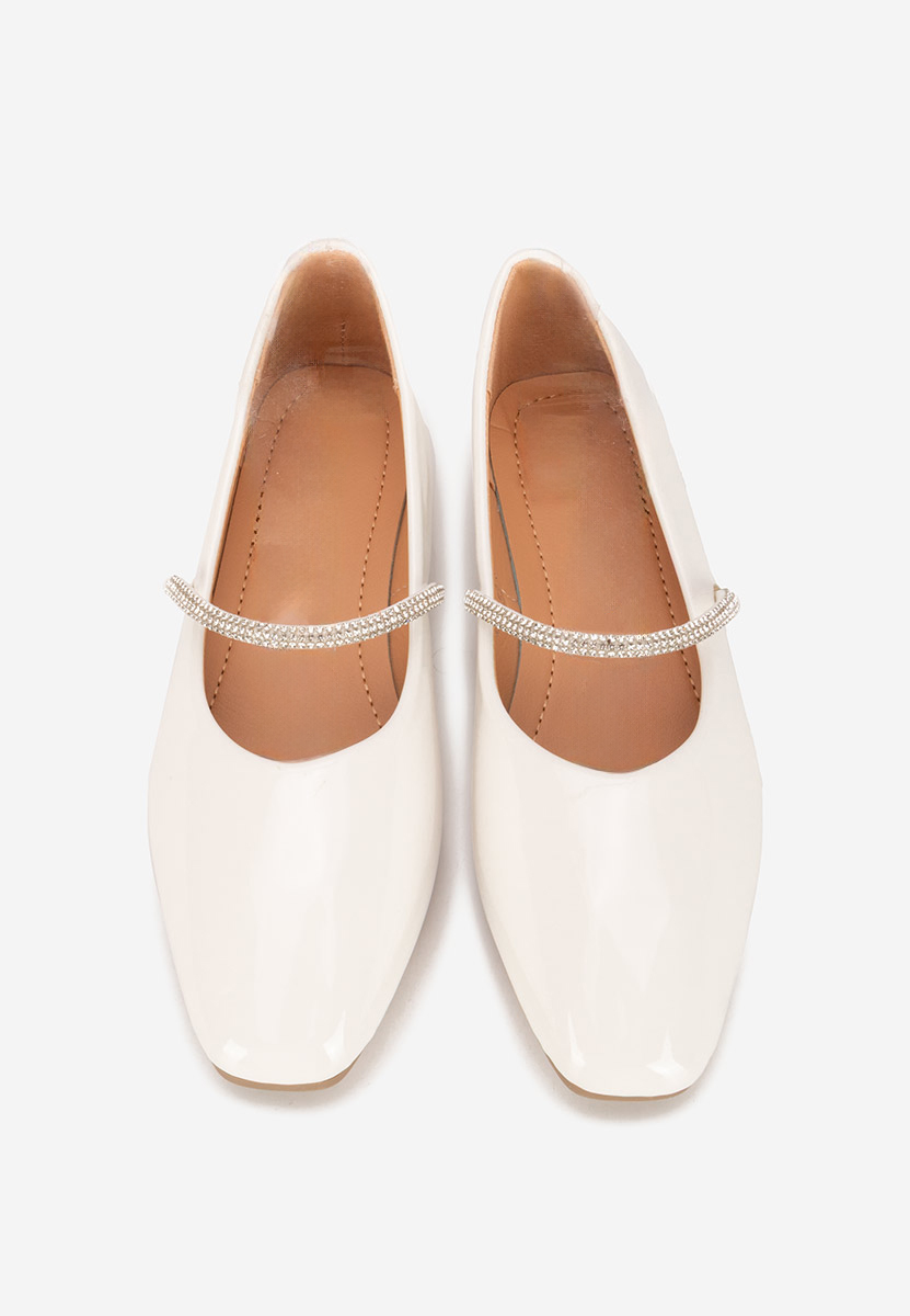 Ballerines à bride blancs Elissea