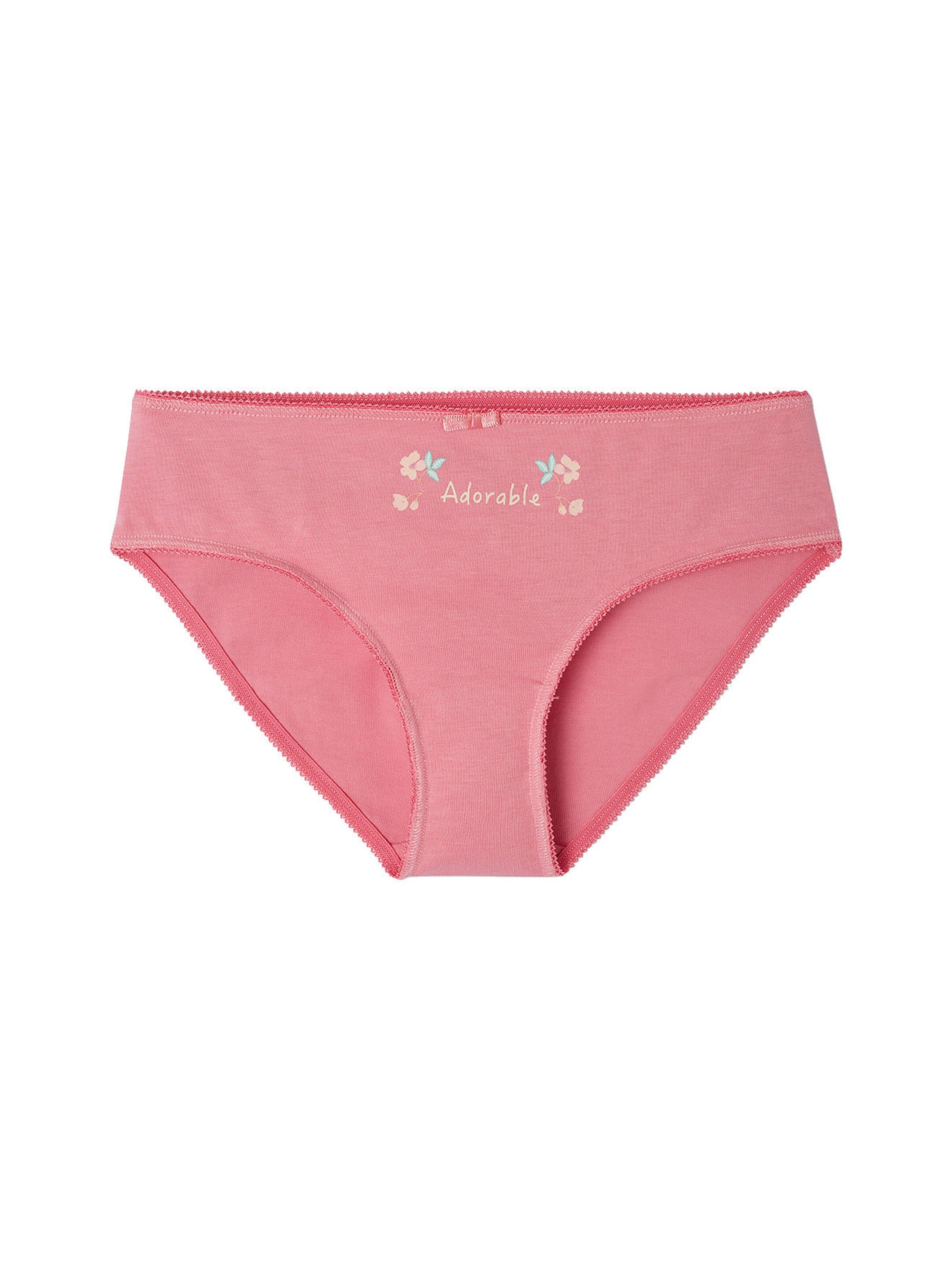 Vertbaudet 4er-Pack Mädchen Slips mit Bio-Baumwolle pfingstrose