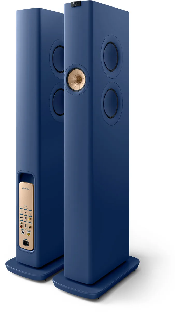KEF LS60 Wireless Bleu royal Enceintes sans fil hi-fi
