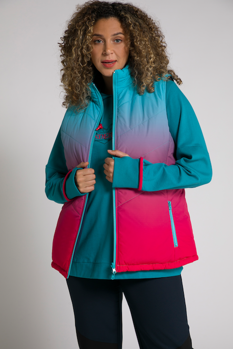 Wendeweste, Farbverlauf/uni, 2-Wege-Zipper, ärmellos