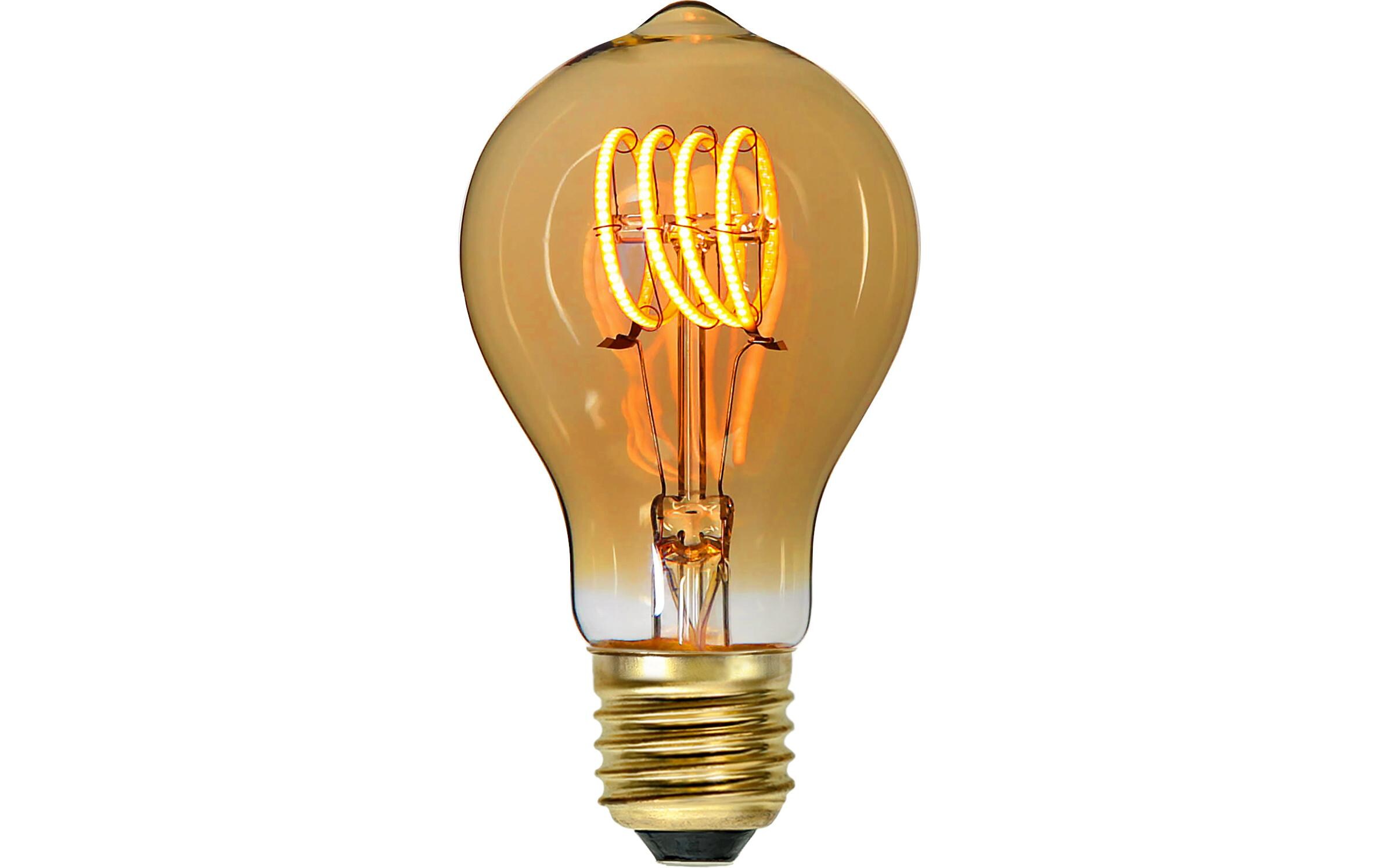 Lampe Dspiral Amber TA60 2.5 W (20 W) E27 WarmweissFilamentleuchtmittel in Tropfenform