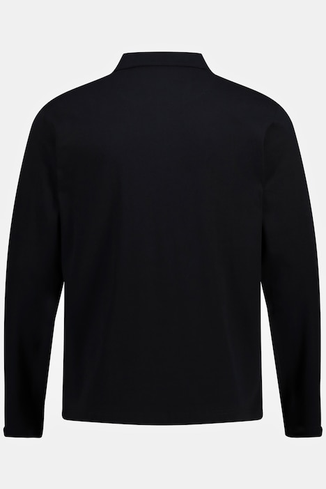 STHUGE Poloshirt, OEKO-TEX, Langarm, Kontrast-Polokragen, bis 8 XL