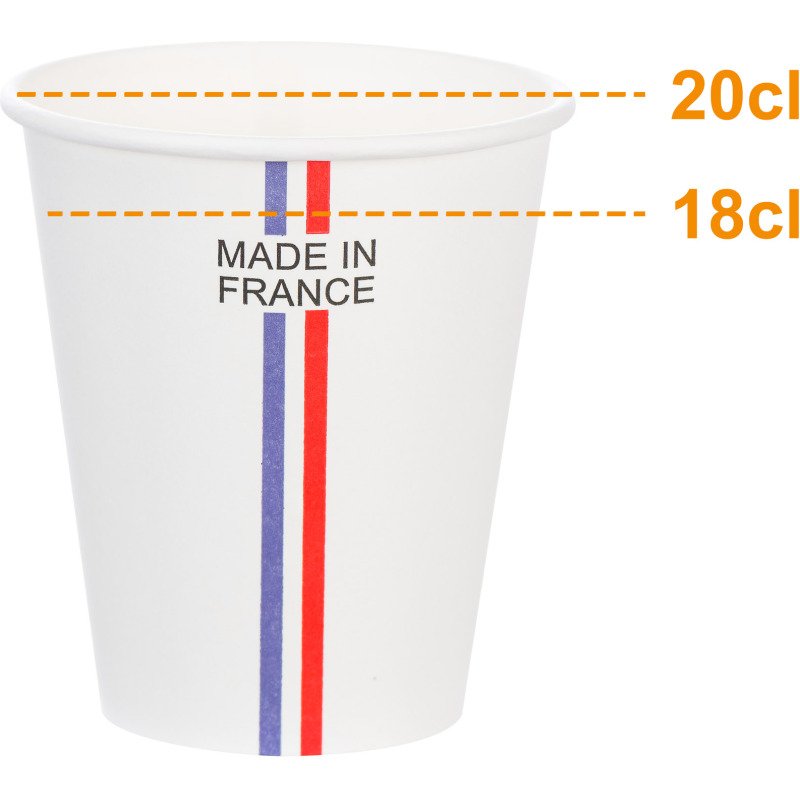 Gobelet en carton 18 cl - Lot de 100