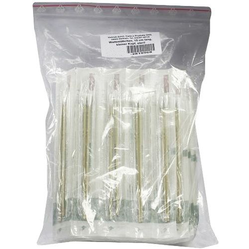 Wattestäbchen Kunststoff 15cm Kleiner Kopf steril