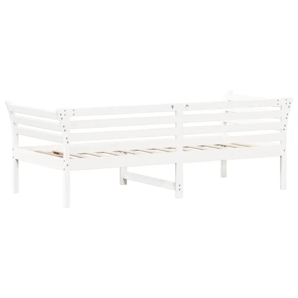 vidaXL - Bed - Wit - Grenenhout - 90 x 200 cm - Zonder matras