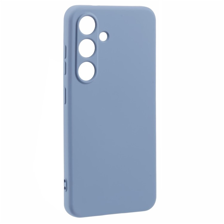 Samsung Galaxy S25 Gummi Case Hülle mit Kameraschutz - Blaugrau (Matt)