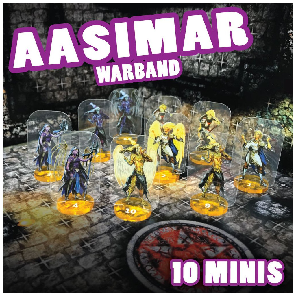 Flat Plastic Miniatures - Aasimar Forms ok Power - 10pc