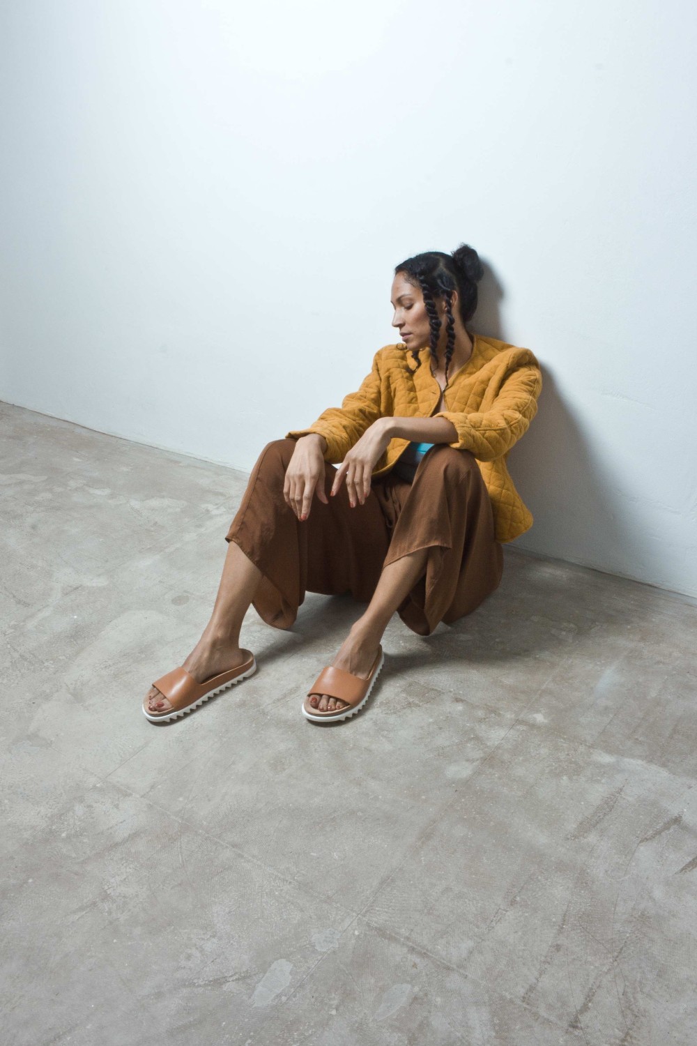 ekn footwear Sandale Palm Sandal Cognac Vegan