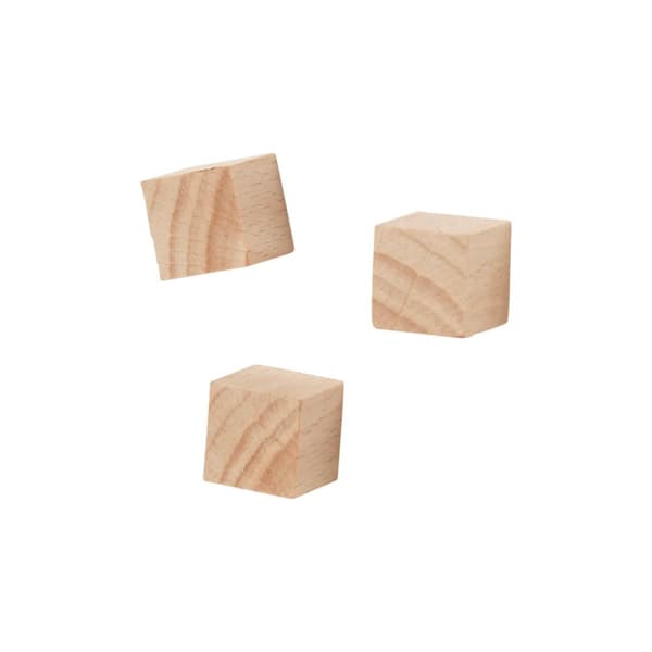 Whiteboard magnet. IKKE SUPER-STÆRK. Cube Wood. Træ 3 stk.