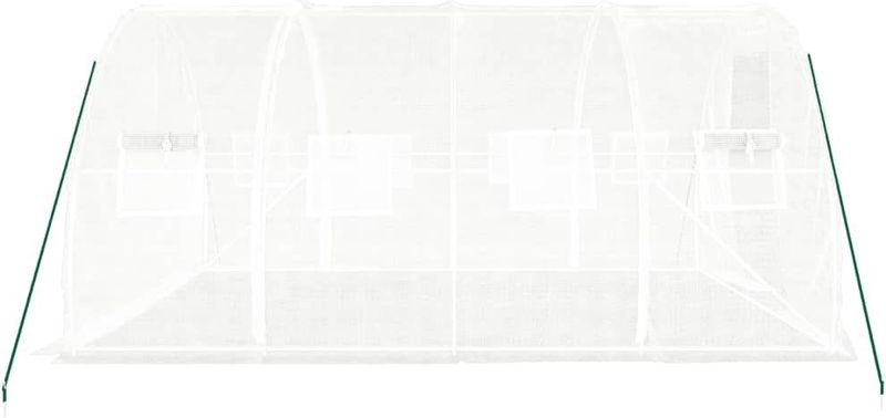 vidaXL - Tuinkas - Wit - Stalen Frame - 12 m²