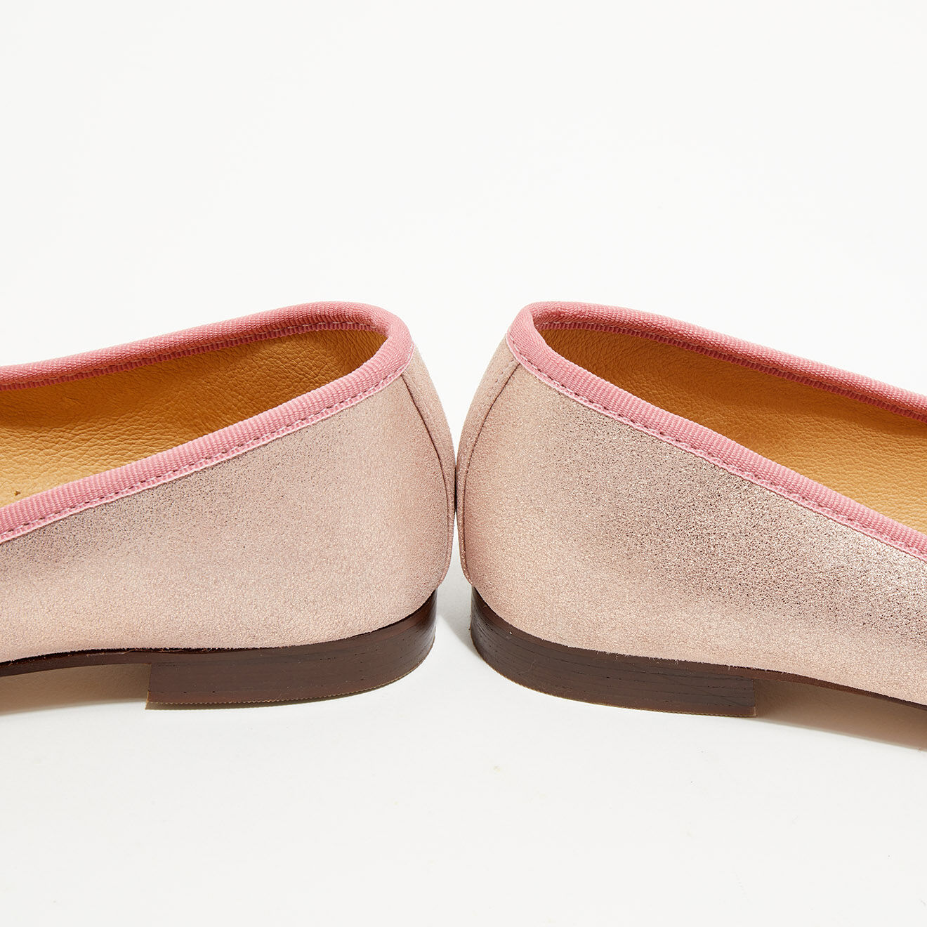 Quartier Latin Ballerines en Cuir irisé Jeanne roses