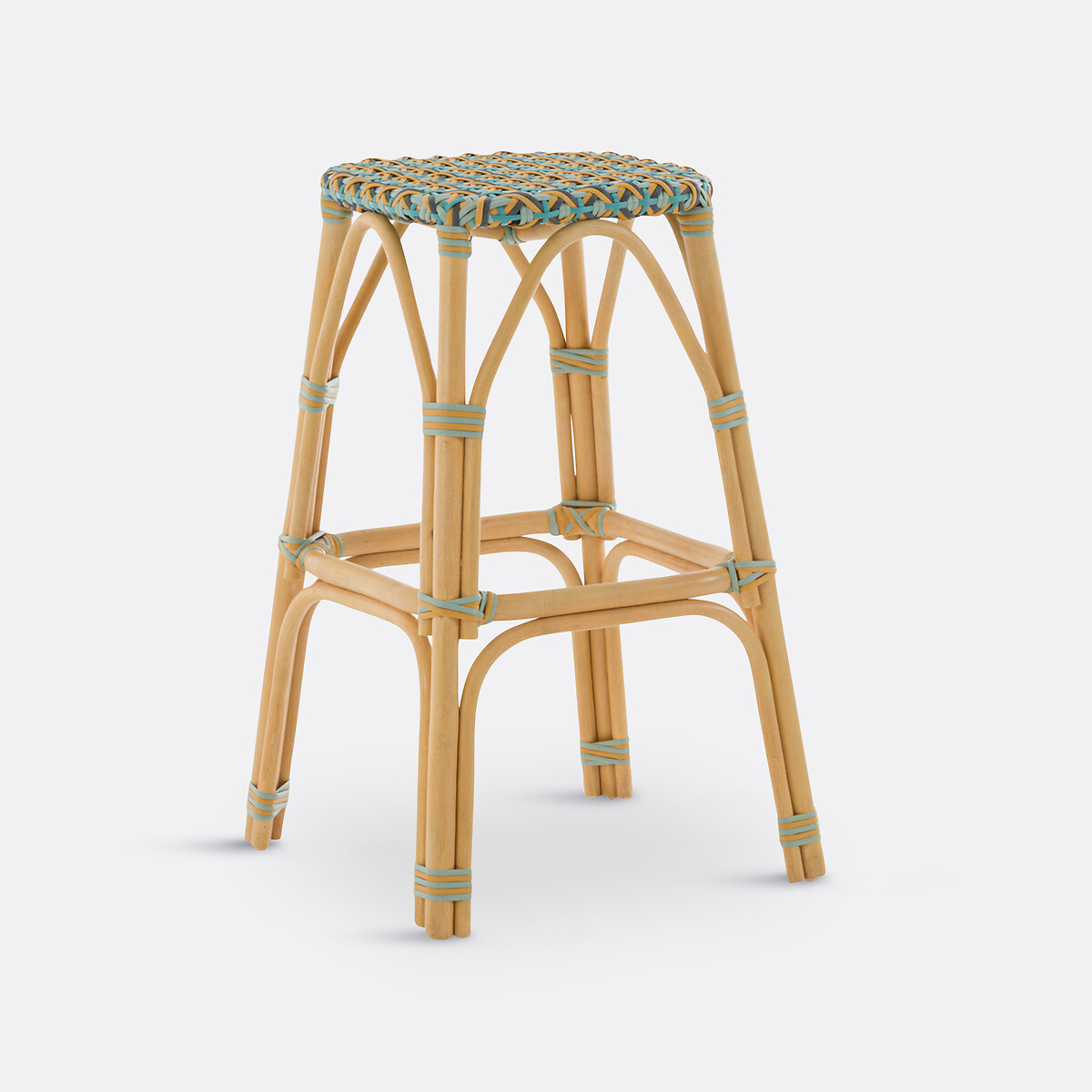 LA REDOUTE INTERIEURS<br>Banco alto em vime e rotim Alt.76 cm, Musette
