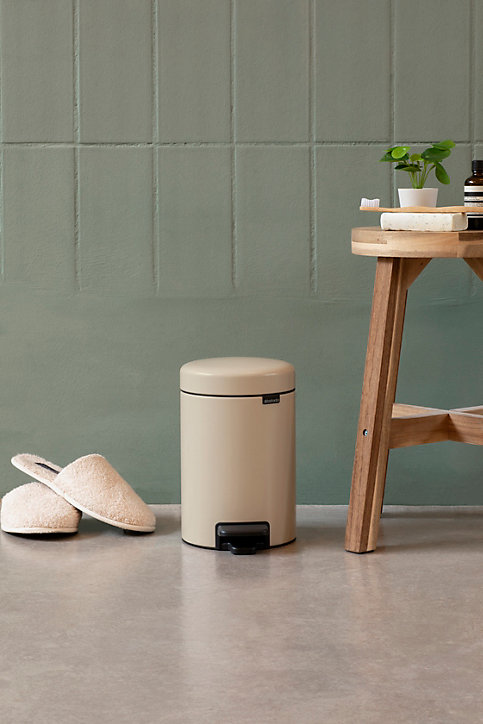 Poubelle de salle de bains 5L, ronde, beige, Brabantia NewIcon