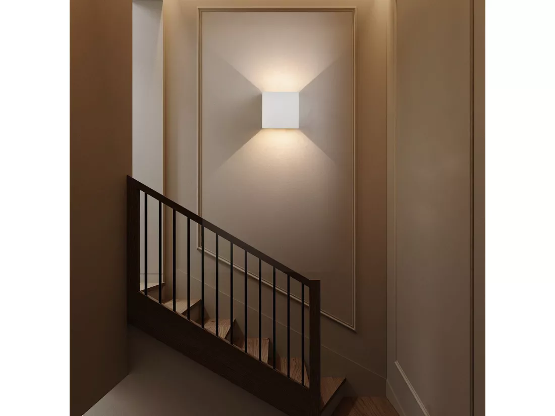 NETTLIFE Applique murale intérieure - Up Down Applique murale extérieure noire LED lampe extérieure murale 5W IP65 blanc chaud