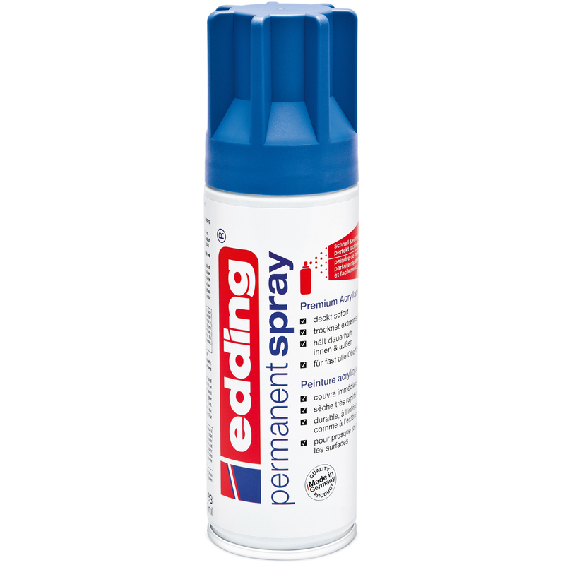 Edding Acrylfarbe Permanentspray, matt, 200 ml, enzianblau, 1 Stück