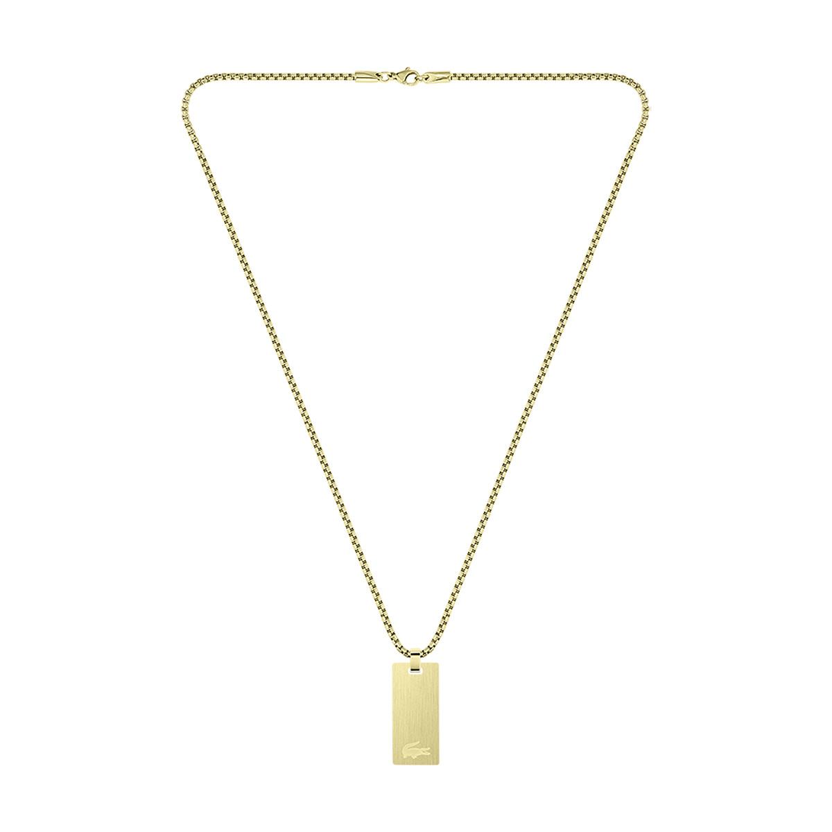 Collier LACOSTE acier doré