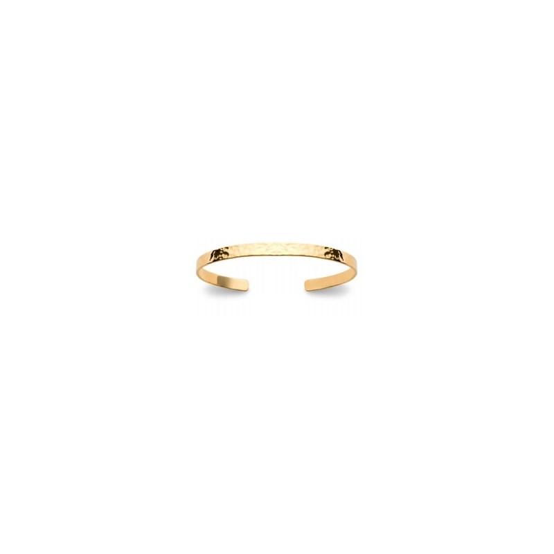 Bracelet Plaqué Or 18 Carats Jonc Ouvert