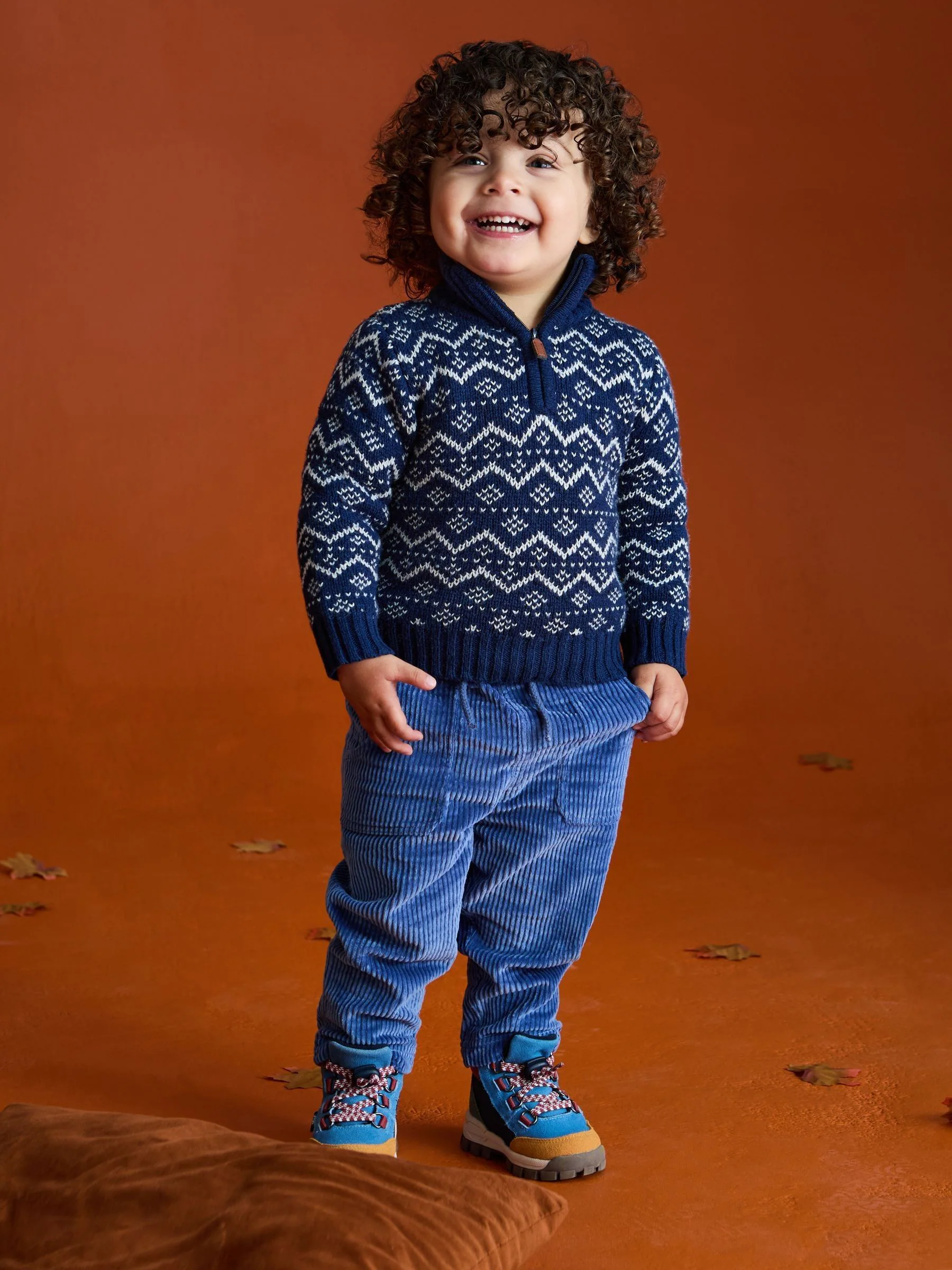 Indigoblauw - JoJo Maman Bébé Cord Pull On Trousers