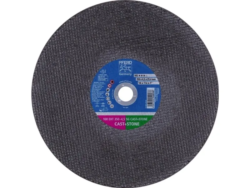 PFERD 100 EHT 350-4,5 SG CAST STONE/25,4, Støbejern, PFERD, 2,54 cm, 35 cm, 5500 rpm, 10 stk